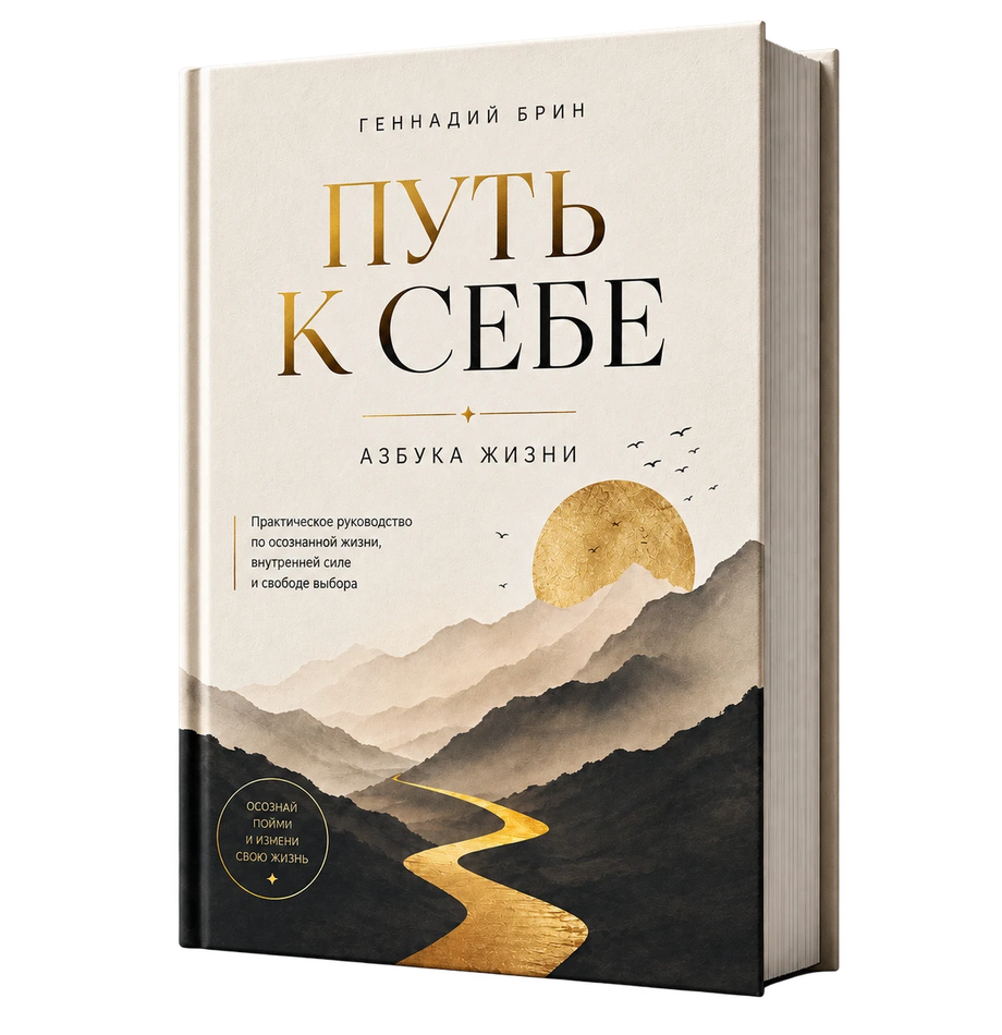 Книга «Путь к себе» Геннадия Брина — объёмная 3D-обложка